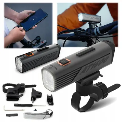 Zdjęcie produktu dla Lampka rowerowa Magene AT1600 przednia LED mocne oświetlenie do roweru