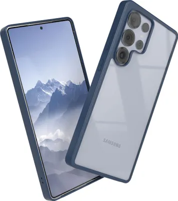 Produktbild von EAZY CASE Clear Hybrid Bumper Hülle für Samsung Galaxy S25 Ultra, Handyhülle stoßfest mit Kameraschutz, Handycase dünn in Blau