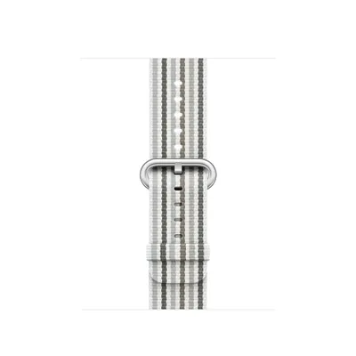 Produktbild von Apple 38 mm Armband aus gewebtem Nylon, Grau (gestreift), Band, Smartwatch, Grau, Apple, Apple Watch, Nylon