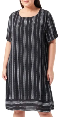 Produktbild von IDONY Women's Sommerkleid mit Ethno-Print Dress, Schwarz Weiss, X-Large