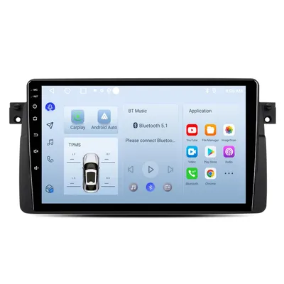 Obrázek produktu pro 128 GB Android autorádio pro BMW řady 3 E46 1998–2006 CarPlay Android Auto GPS SWC Bluetooth RDS WiFi DSP DAB+