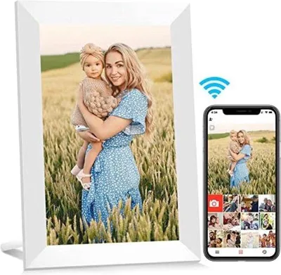 Image de Cadre photo numérique blanc de 10,1 pouces avec Wi-Fi