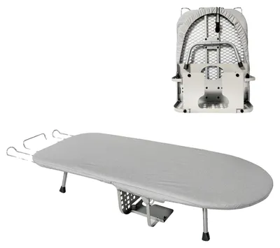 Produktbild von Bügelbrett, wandmontiertes Design, platzsparende Eigenschaften, Hellgrau