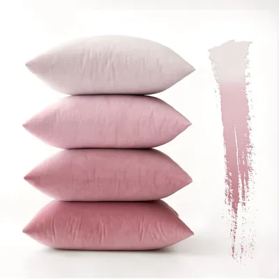Produktbild von Elzusha – Set aus 4 n Samtkissenbezügen in Rosa