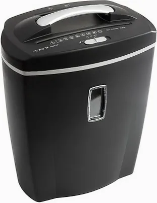 Produktbild von GENIE 580 Aktenvernichter 10 Blatt Partikelschnitt und CD Vernichtung schwarz