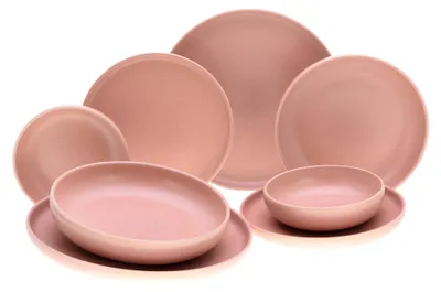 Zdjęcie produktu dla CreaTable, 10069, Uno Rusty Rose, zestaw talerzy 8 szt, kamionka