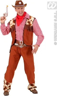 Produktbild von "COWBOY" (Hemd, Weste, Hose, Gürtel, Bandana) - Größe: XL