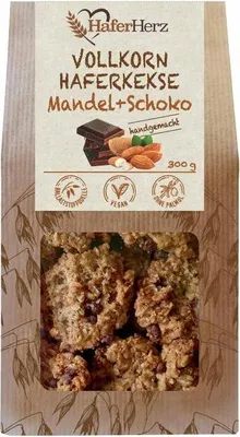 Produktbild von HaferHerz Vollkorn Haferkekse Mandel + Schoko 300g