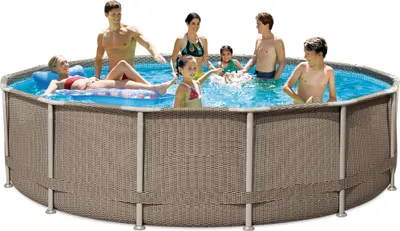 Produktbild von Summer Fun Frame Pool Set Rattan Braun 427 x 107 cm (3000130)