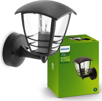 Obrázok produktu pre Philips myGarden 153803016, Vonkajšie nástenné osvetlenie, Čierna, Kov, IP44, Záhrada, Patio, I