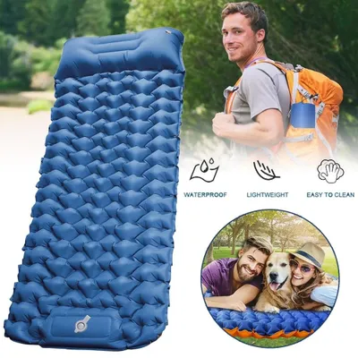 Produktbild von Isomatte Camping Selbstaufblasende Luftmatratze mit Kissen Faltbar-Schlafmatte