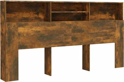 Obrázok produktu pre vidaXL Čelo postele s policami Smoked Oak 200x19x103,5 cm
