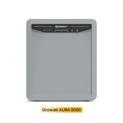 Productafbeelding van Powerness® Thuisbatterij voor Balkonzonnepanelen, 5 kWh Growatt Aura 5000 met 2300 W zonnepaneel-ingang, IP66