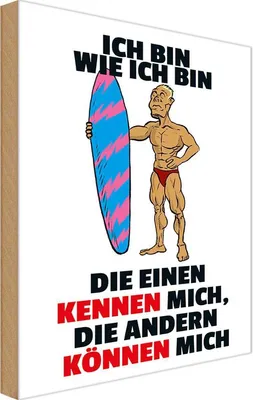 Produktbild von vianmo Holzschild 30x20 cm einen kennen mich anderen können Spruch Zitat