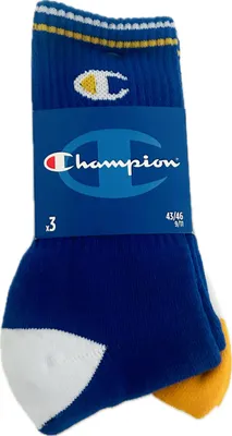 Produktbild von Champion Crew Sportsocken Socken Strümpfe 6 Paar weiß blau gelb Gr. 43-46