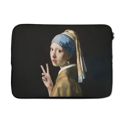 Produktbild von MuchoWow® Laptop Hülle 13 Zoll Das Mädchen mit dem Perlenohrring - Johannes Vermeer - Frieden Laptoptasche - Laptophülle - Sleeve - Rundumschutz