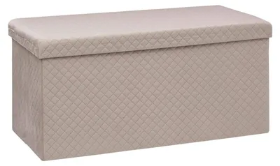 Produktbild von Gepolsterte Sitzbank mit Stauraum, Samt, 76 x 38 x 38 cm