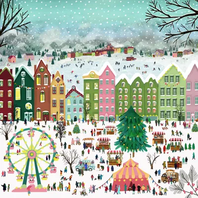 Produktbild von Pieces & Peace Puzzle Weihnachtsplatz - 1000 Teile Puzzle