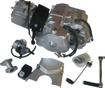 Produktbild von 4-Gang Motor Set 70 ccm halbautom. Kick & E-Starter unten Pitbike Monkey HMParts