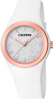 Produktbild von Calypso Quarzuhr  Kunststoff weiß PolyurethanBand  Armbanduhr analog  K5755