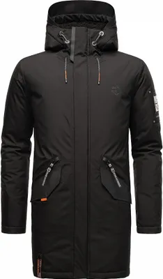 Obrázok produktu pre Stone Harbour zimná bunda pánska dlhá parka kabát Teddy kožušinou Ragaan čierna veľkosť 54 - XXL