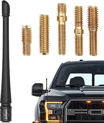 Produktbild von O53 Autoantenne FM / AM / DAB – Dachantenne Stabantenne für Autoradio – 19,7 cm – Gewinde-Adapter inklusive