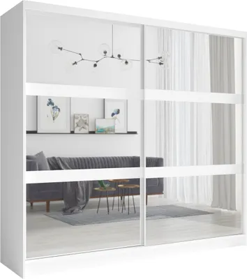 Produktbild von Schwebetürenschrank in weiß FAIDO-166