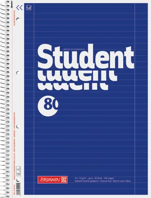 Produktbild von BRUNNEN Collegeblock blau – 5er Vorteilset