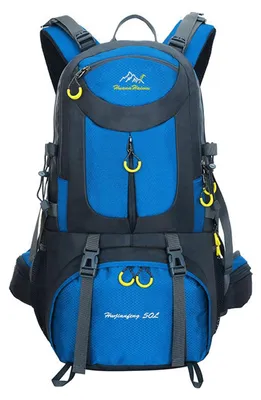 50 l wasserdichter Wanderrucksack, Trekkingrucksack, Blau, L