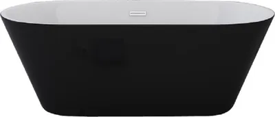 Produktbild von Badewanne  Badewanne Wanne Freistehende Bade Wanne Acrylwanne Leichte Reinigung bequeme Liegeposition 1700x800 LAUSANNE II schwarz Jet-Line