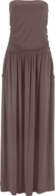 Produktbild von LASCANA Maxikleid mit schmalem Oberteil und Taschen braun Größe 38