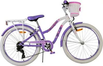 Produktbild von Volare Lovely Kinderfahrrad - Mädchen - 24 Zoll - Lila - 7 Gänge