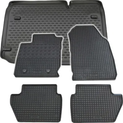 Produktbild von Gummi Kofferraumwanne + Fußmatten Set für Ford EcoSport 2, Bj. 10/2017-