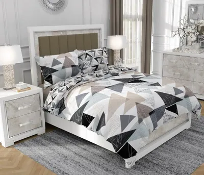 Immagine prodotto di Biancheria da letto 200x220 cm + 2x70x80 cm, set 3 pezzi, 100% cotone, cerniera, grigio - SOVIO | So.9065