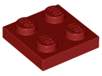 Image de Lego® 2x2 panneaux 3020 - 50 pièces rouge foncé