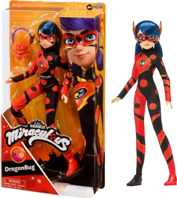 Produktbild von Bandai Miraculous Ladybug Puppe Dragon Bug 26cm Ankleidepuppe Superhelden P50010