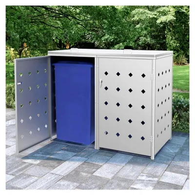 Produktbild von Mülltonnenbox für 2 x 240 L Edelstahl