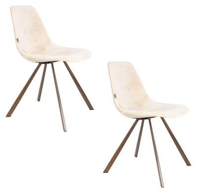 Produktbild von Dutchbone Franky Esszimmerstuhl Beige - 2 er Set