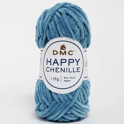 Obrázok produktu pre DMC Happy Chenille, Kreatívna tvorba, Objemné, Modrá, Polyester, 38 m, 100% Polyester