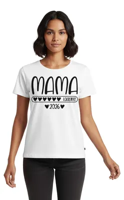 Produktbild von Spreadshirt Mama 2026 loading Frauen Premium T-Shirt, 5XL, Weiß