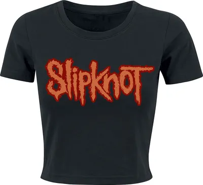 Produktbild von Slipknot T-Shirt Damen Orange Logo schwarz L