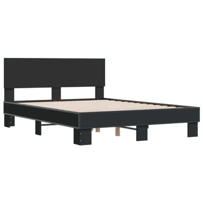 Produktbild von Bettgestell Schwarz 140x190 cm Holzwerkstoff und Metall