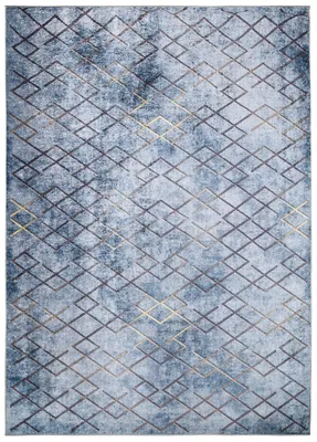 Produktbild von Mazovia Koberec Moderní Geometrický - Obývací Pokoj, Ložnice, Jídelna, Kancelář - Nízký Fleece - Obdélník - Abstraktní Praní v pračce - 80x150 cm
