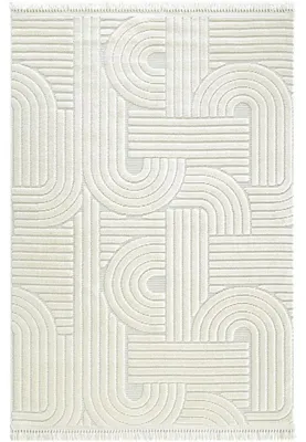 Image de Tapis en chenille Beige - 120 x 250 cm - Poils 8 mm