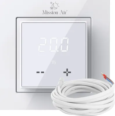 Zdjęcie produktu dla Pokojowy regulator temperatury ARIES LCD White