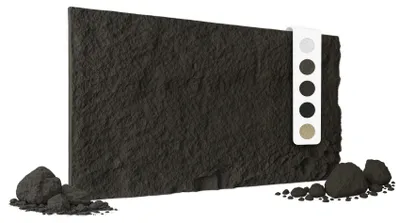 Produktbild von HEXIM Steinoptik Felsen Platten 1 Stück 120x60cm PolyurethanWandverkleidung 0,73 m² 3D Paneele Bruchstein Stone Nachbildung Wandpaneele Wanddeko Steinplatte Wohnzimmer Innenwand schwarz (A002-05 Light Black)