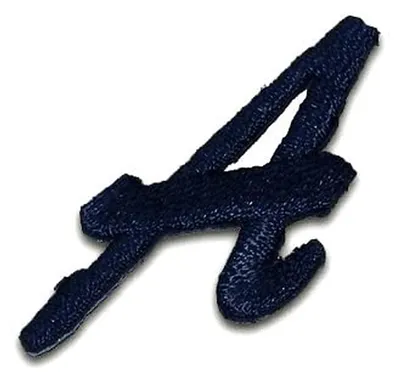 Produktbild von Buchstabe A 3.5x2.8cm: Alphabet Buchstaben Einzeln Auswählbar - Aufnäher, Bügelbild, Aufbügler, Applikationen, Patches, Flicken, Zum Aufbügeln
