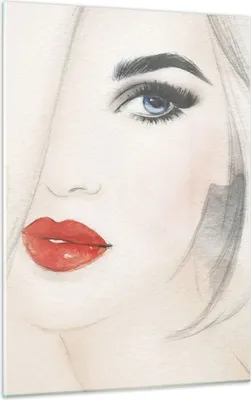 Produktbild von Bilder auf glas - Einteilig - Frau Gesicht Lippen - 50x70cm - Glasbilder - Wandbilder - Bilder - zum Aufhängen bereit - Wanddekoration aus Glas - Glas Bilder - Wandbild auf Glas - GPA50x70-3860