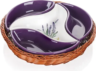 Obrázok produktu pre BANQUET Misa v košíku LAVENDER 23 cm, 4 diely, OK