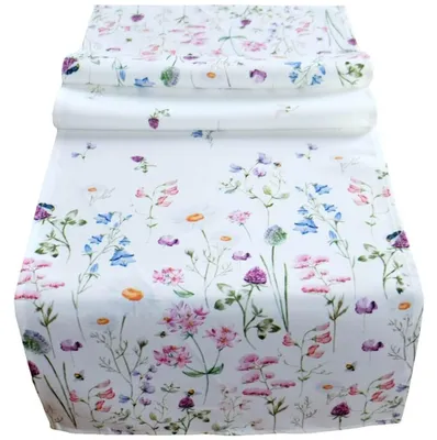 Produktbild von Tischläufer NORA Wiesenblumen Mitteldecke bunt Polyester 40 x 90 cm